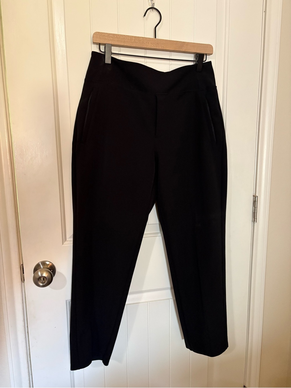 Athleta Black High-Rise Tapered Trousers